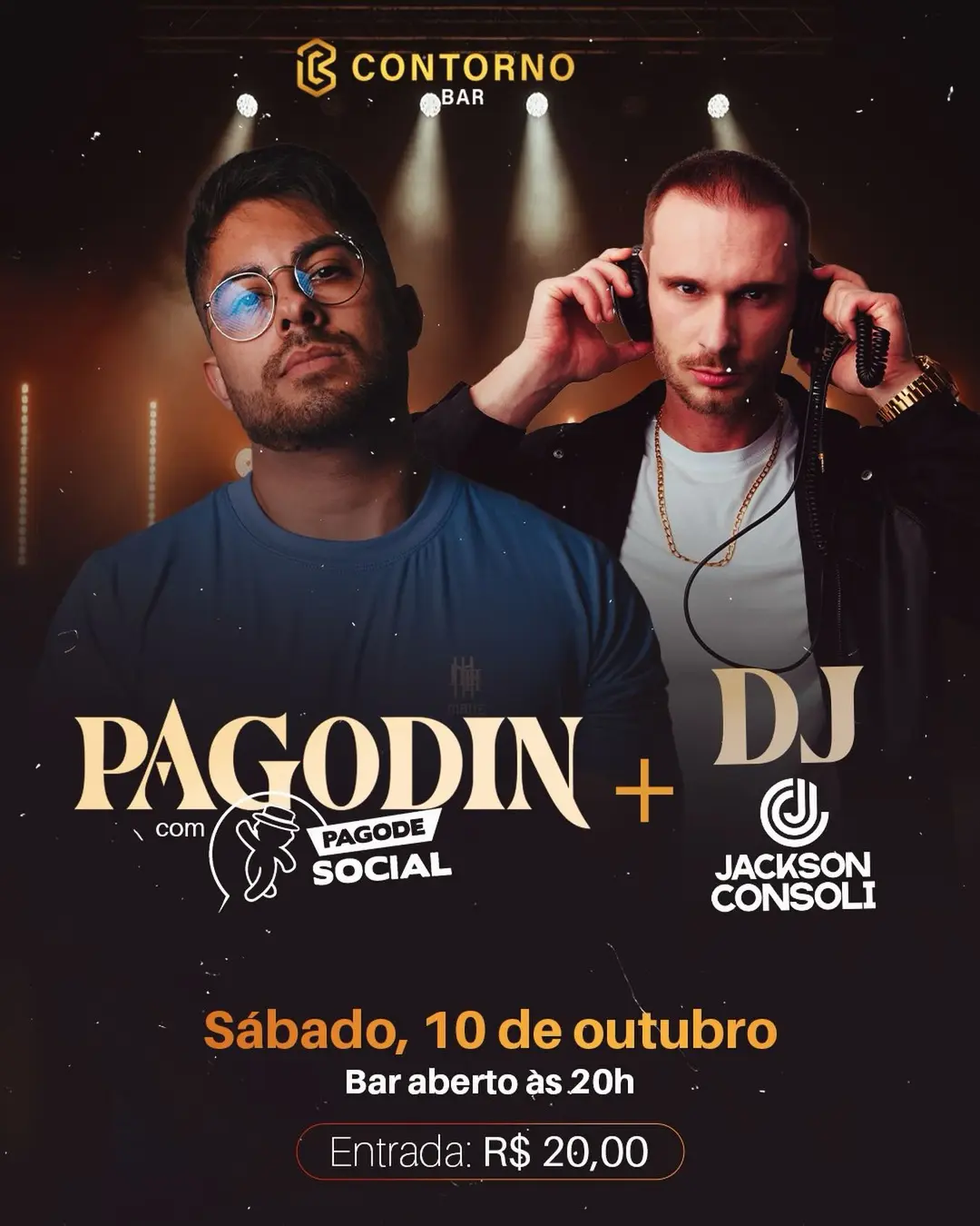 Flyer de Pagode Social Oficial e DJ Jackson Consoli