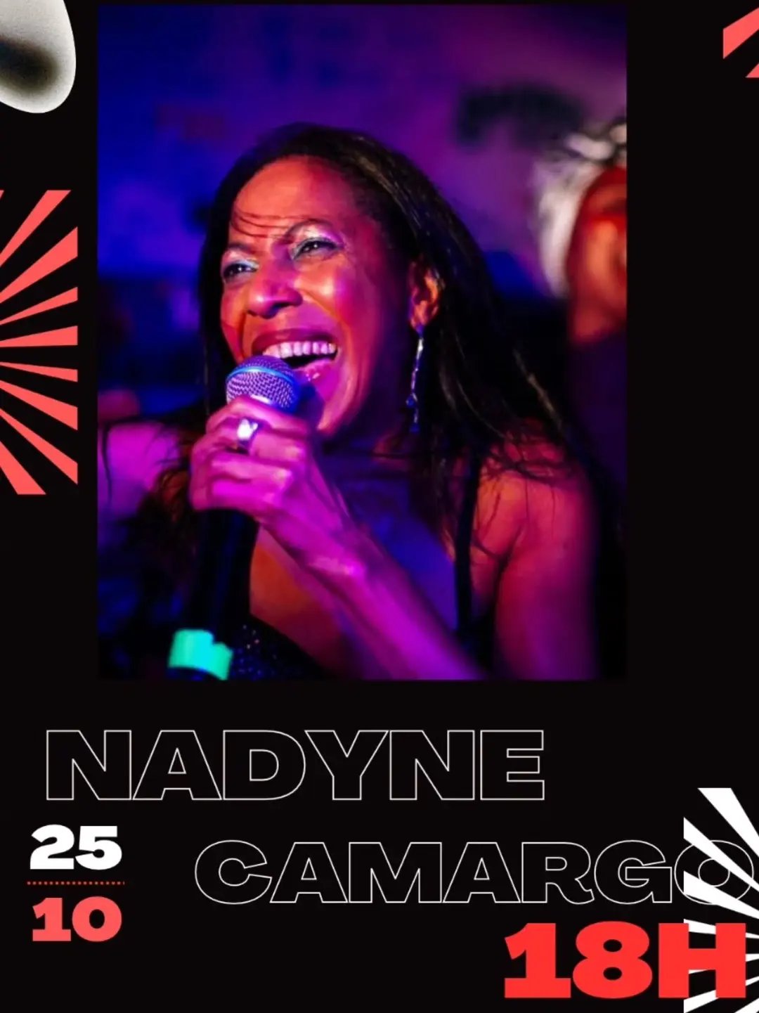 Flyer de Nadyne Camargo