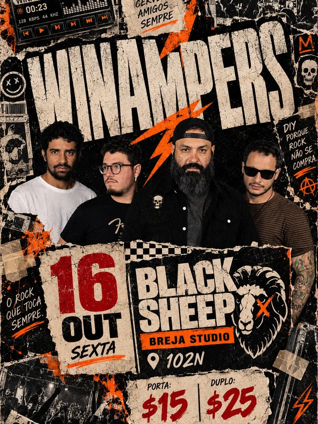 Flyer de Banda Winampers