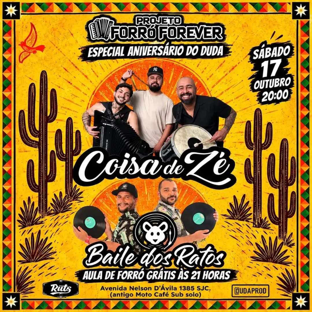 Flyer de Coisa de Zé e BAILE DOS RATOS