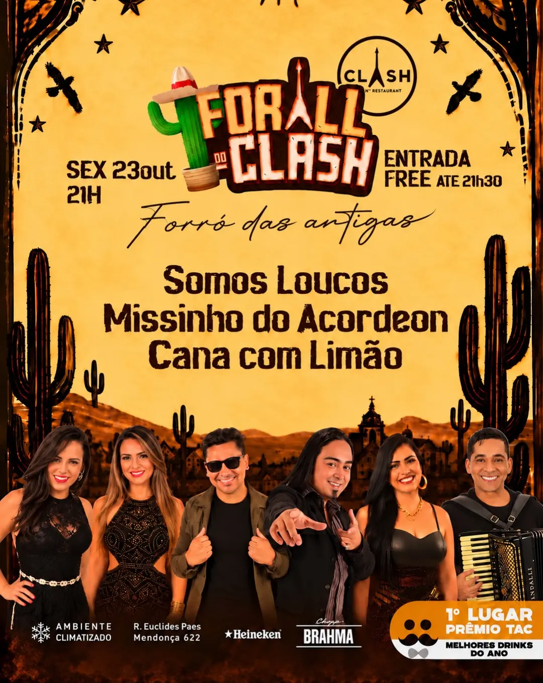 Flyer de Banda Somos Loucos e mais 3 artistas