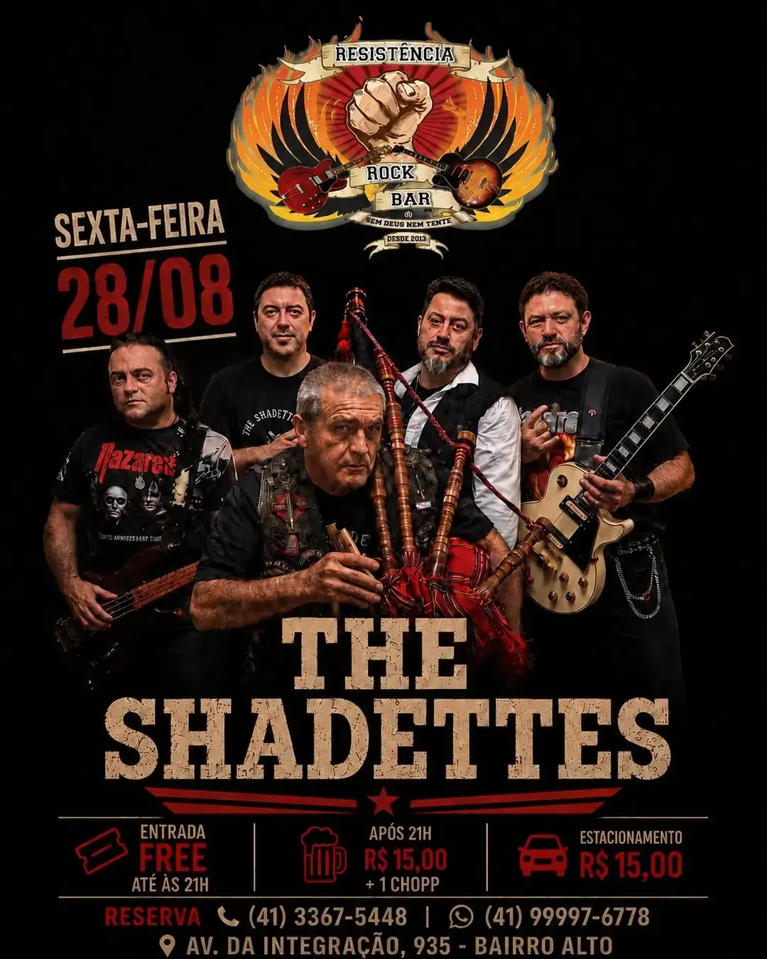 Flyer de The Shadettes Brasil