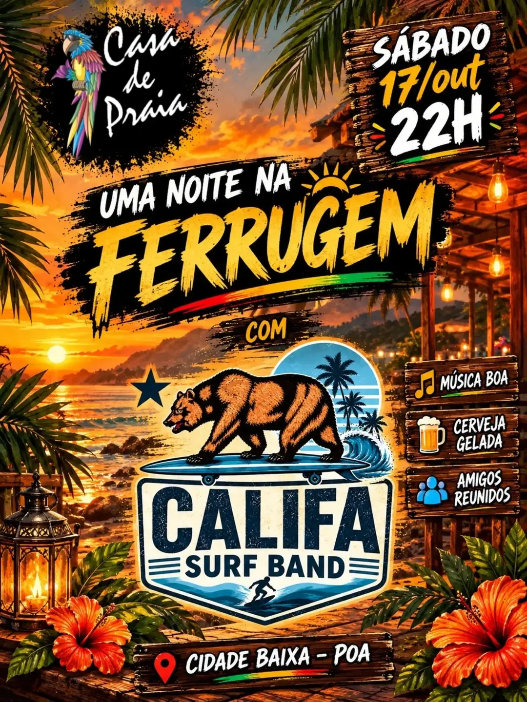 Flyer de Califasurfband