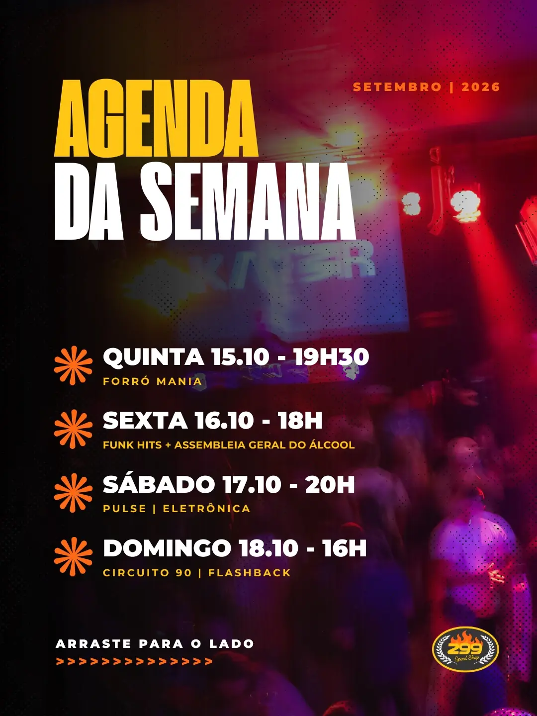 Flyer de Doguez, Pulse, Stone Crusher, Drosh e mais 3 artistas