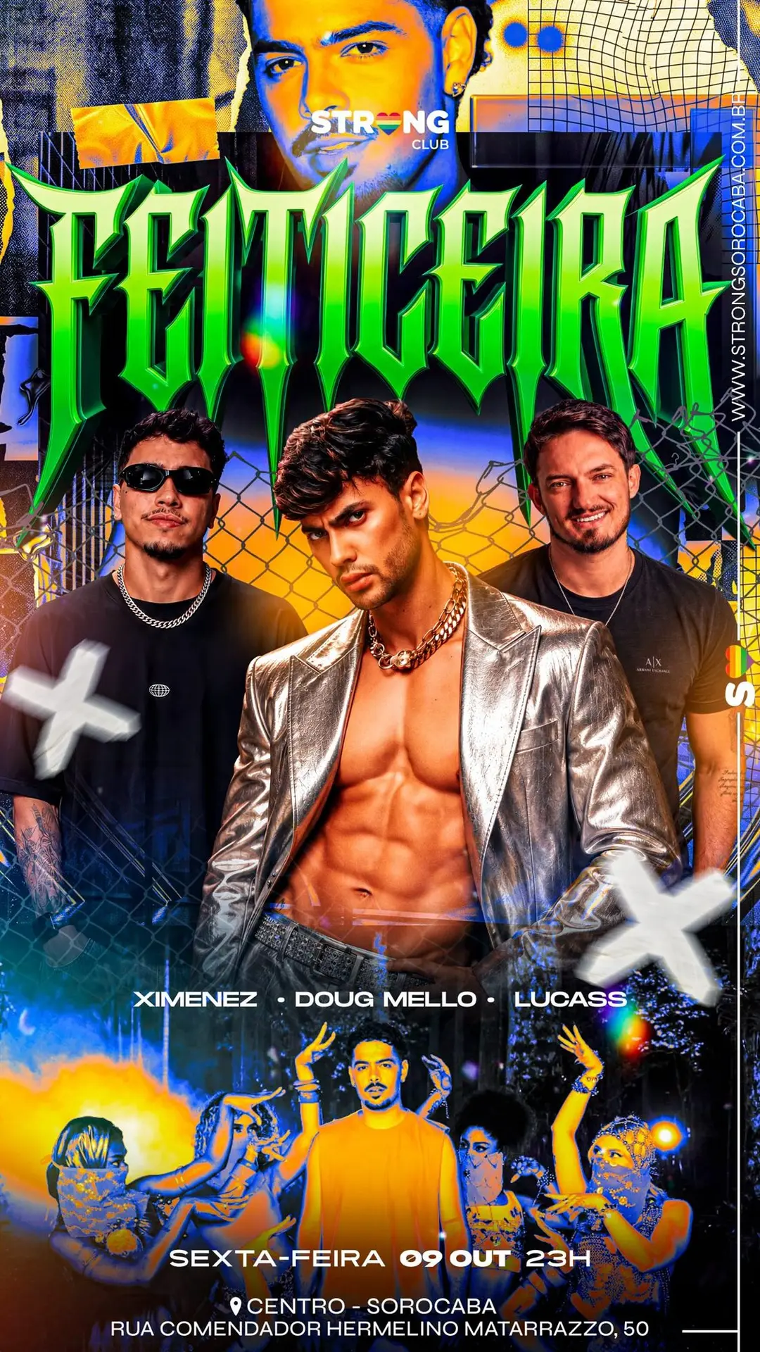 Flyer de Doug Mello, Lucass Leme DJ e ximenezito