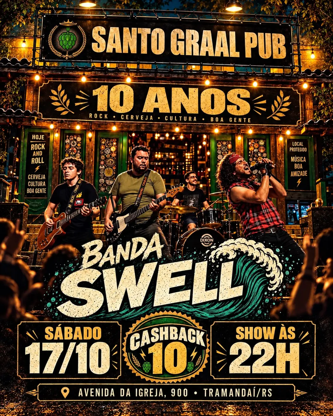 Flyer de Banda Swell