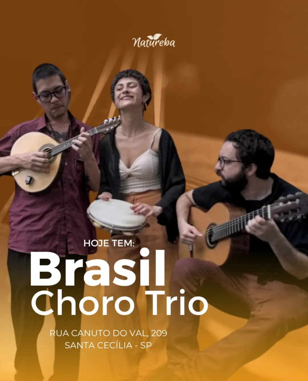 Flyer de Brasil Choro Trio