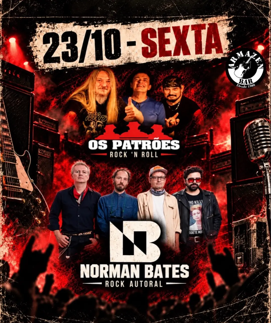 Flyer de Norman Bates e os Corações Alados e Os Patrões