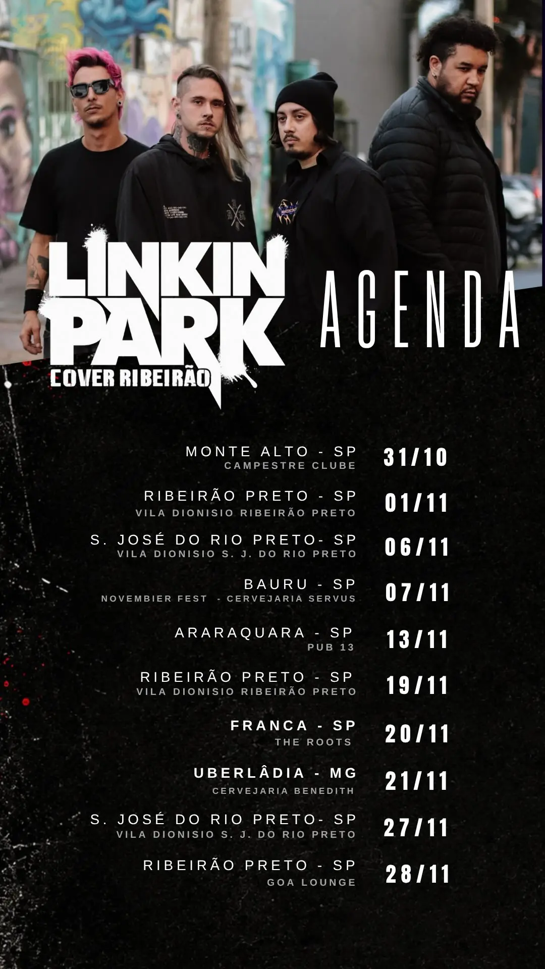 Flyer de Linkin Park Cover Ribeirão e LPRP