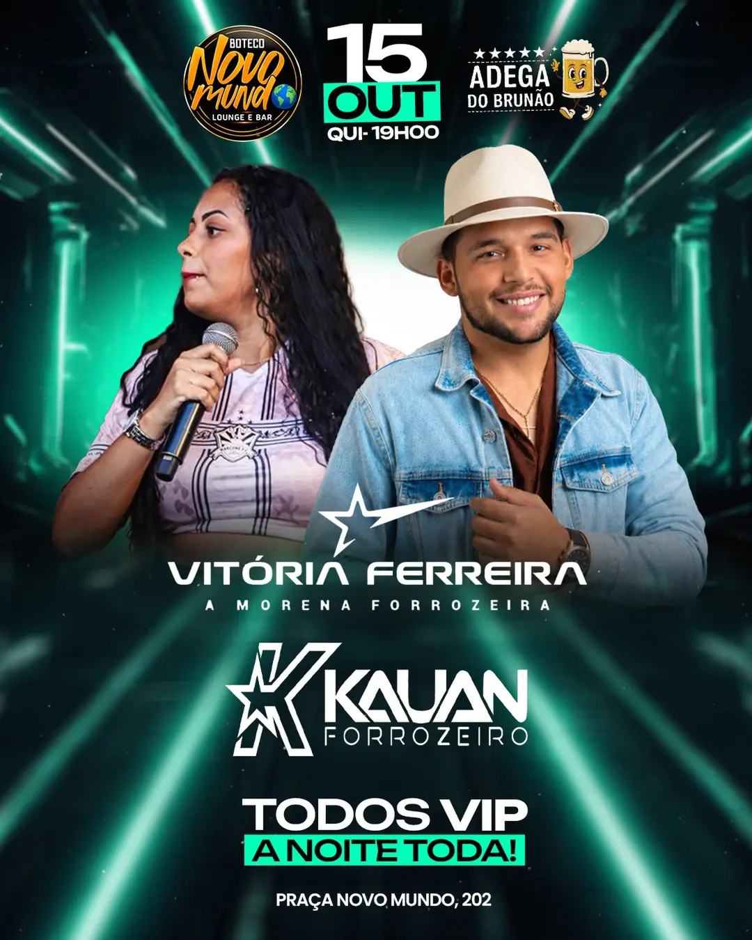 Flyer de Vitoria Ferreira e Kauan Forrozeiro