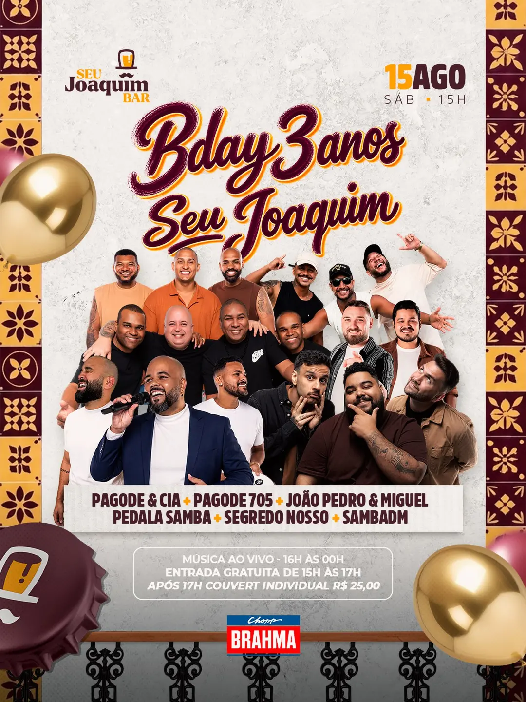 Flyer de Grupo Pagode e Cia Oficial e mais 5 artistas