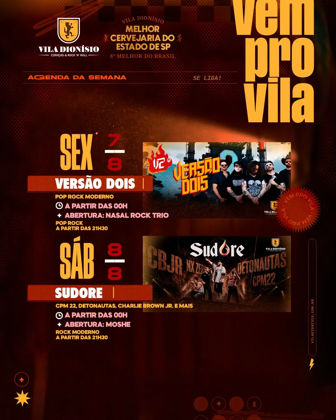 Flyer de Nasal Rocktrio e VERSÃO DOIS