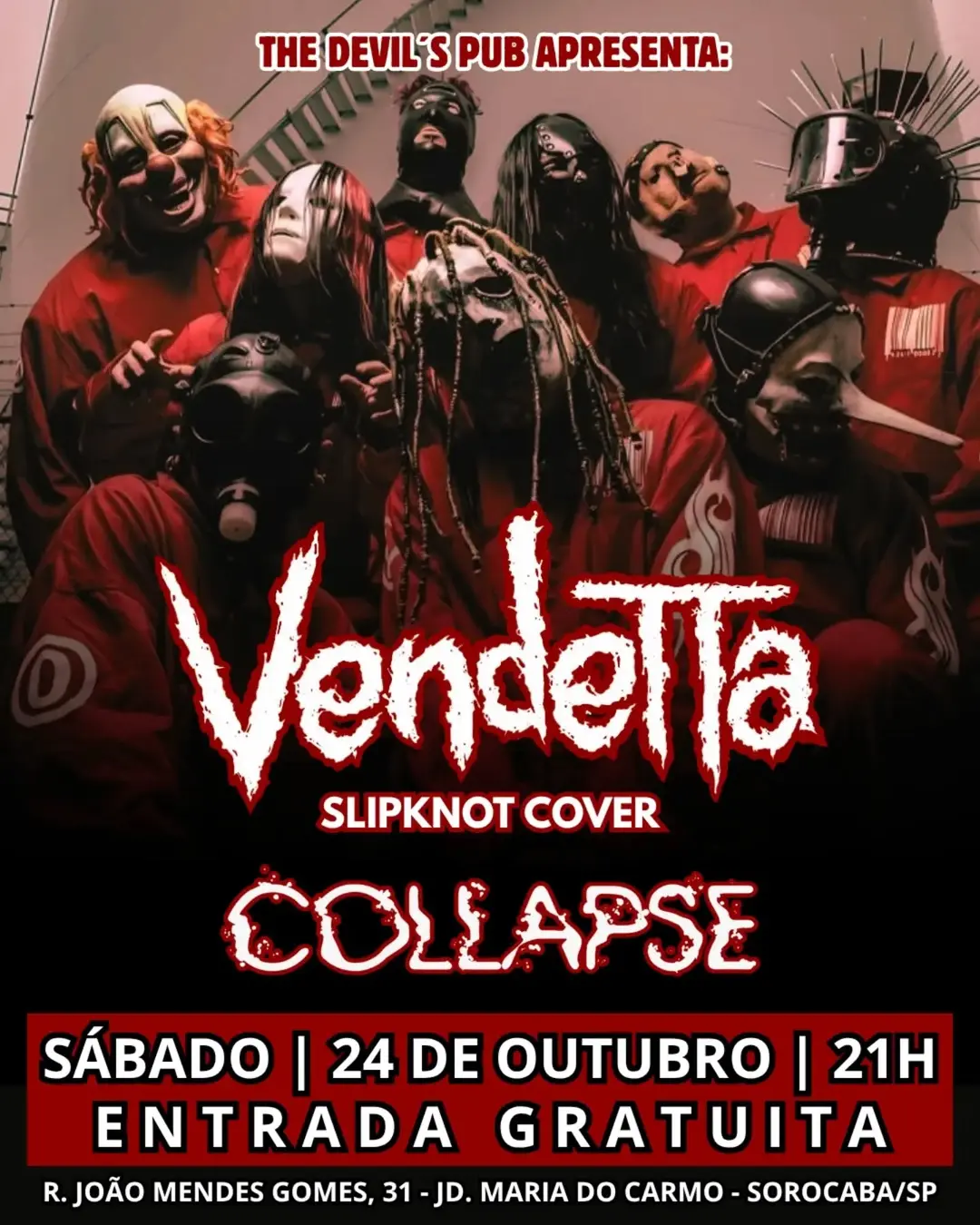 Flyer de Vendetta e Collapse
