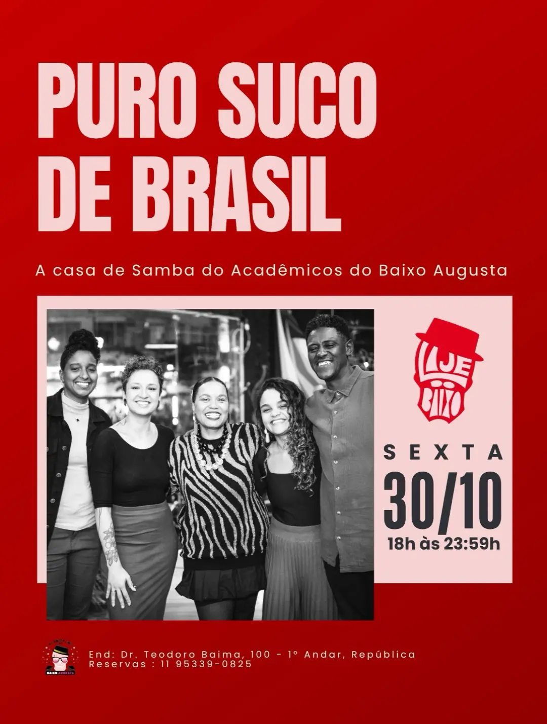 Flyer de Jessica Americo, Puro Suco de Brasil e mais 1 artista