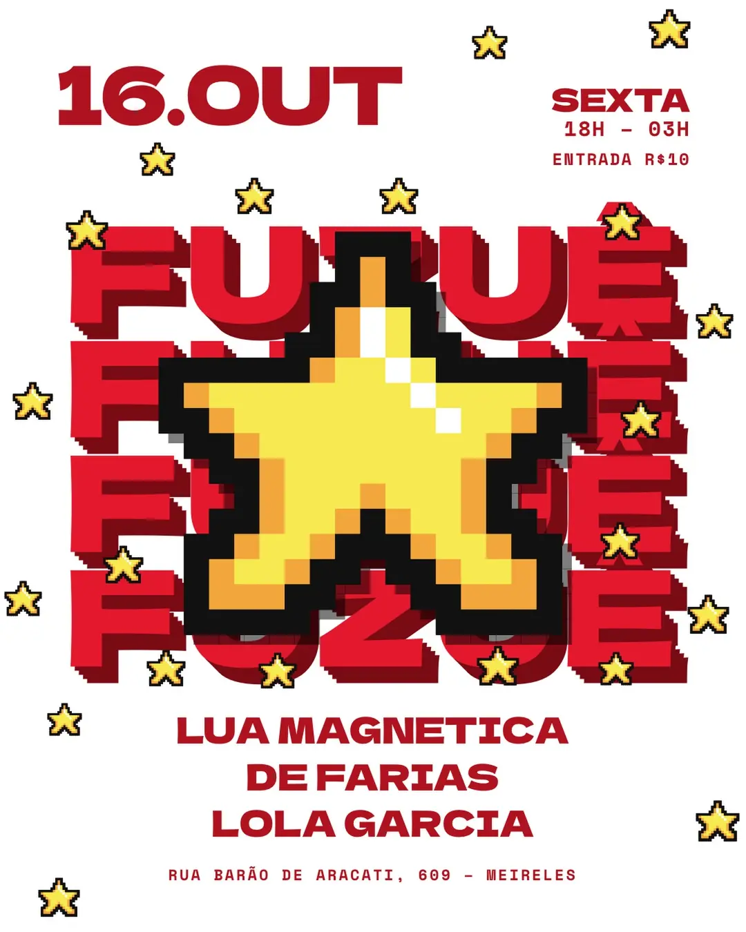 Flyer de Lola García, Lua Magnetica e De Farias