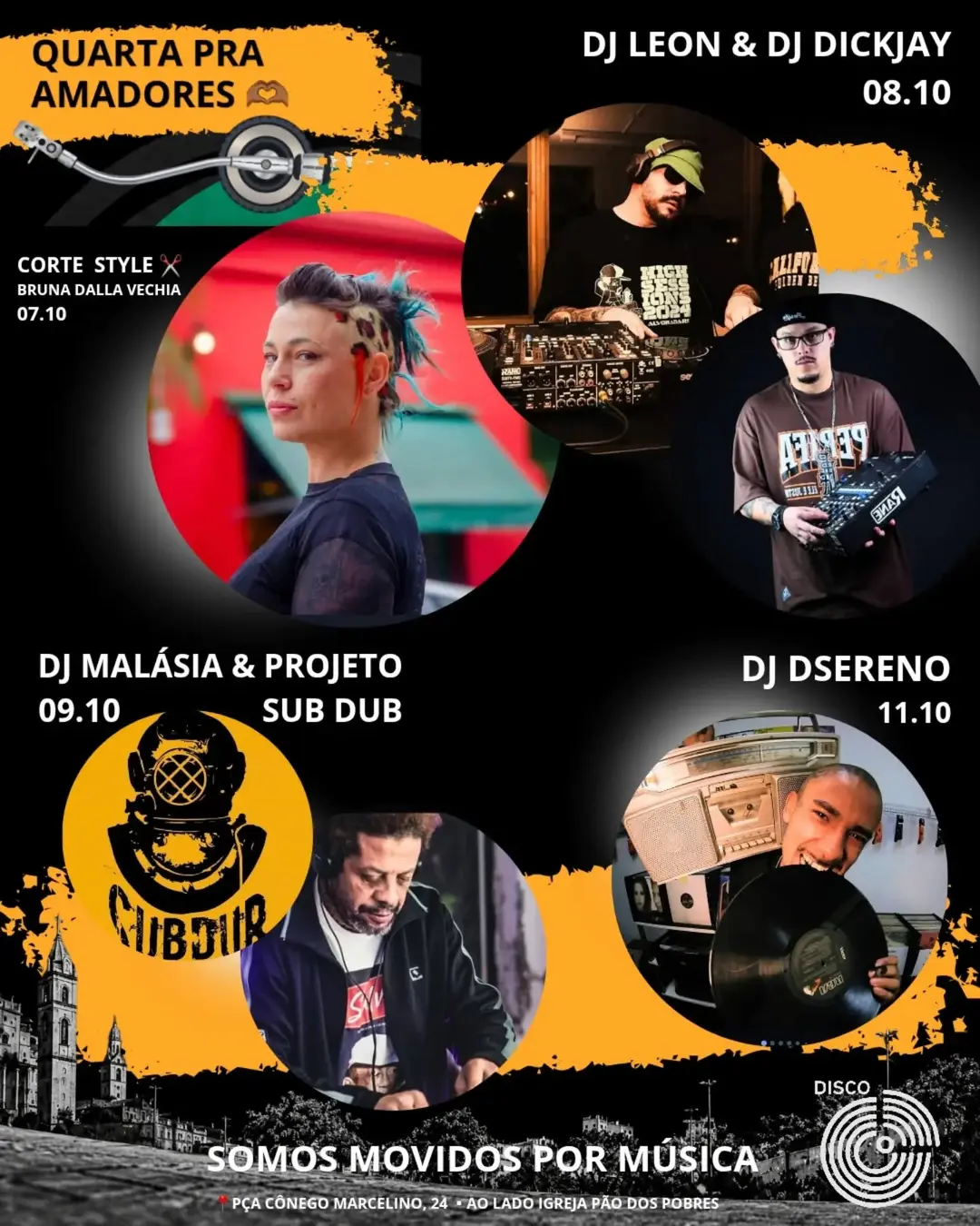 Flyer de Luciano Malasia, SubDub e mais 2 artistas