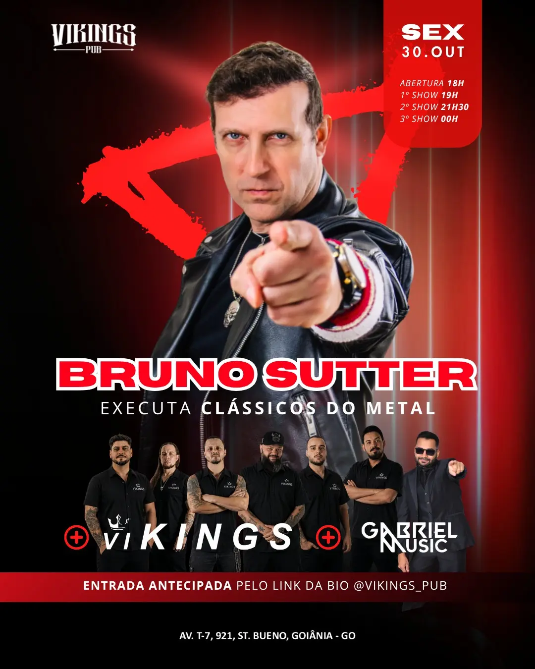Flyer de Vikings, Gabriel Amarante e Bruno Sutter