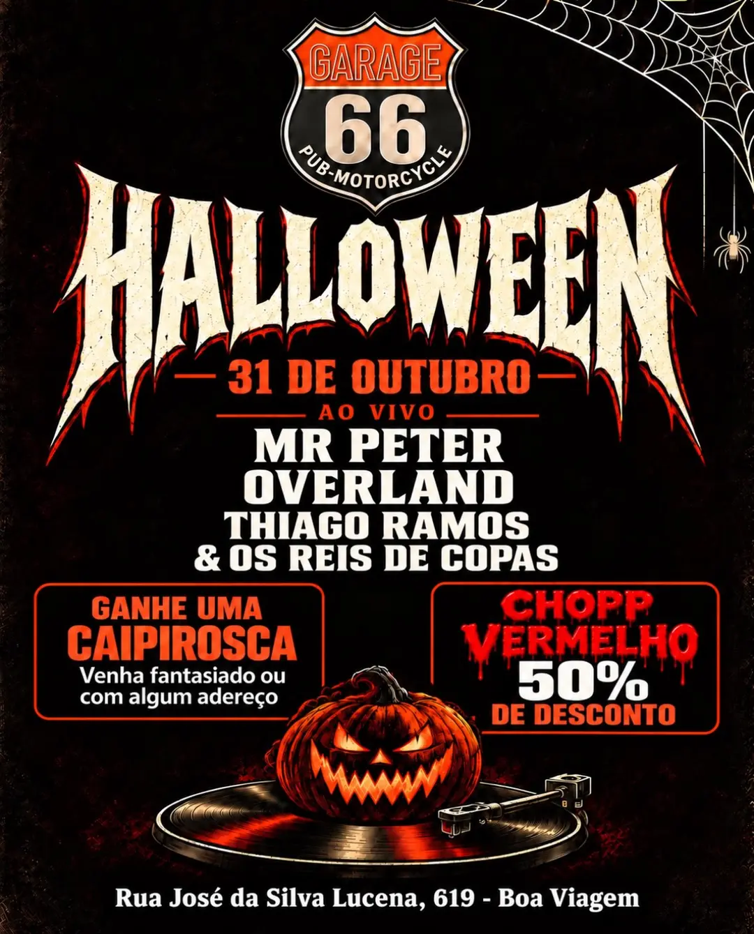 Flyer de Mr Peter, Overland e Thiago Ramos & Os Reis de Copas