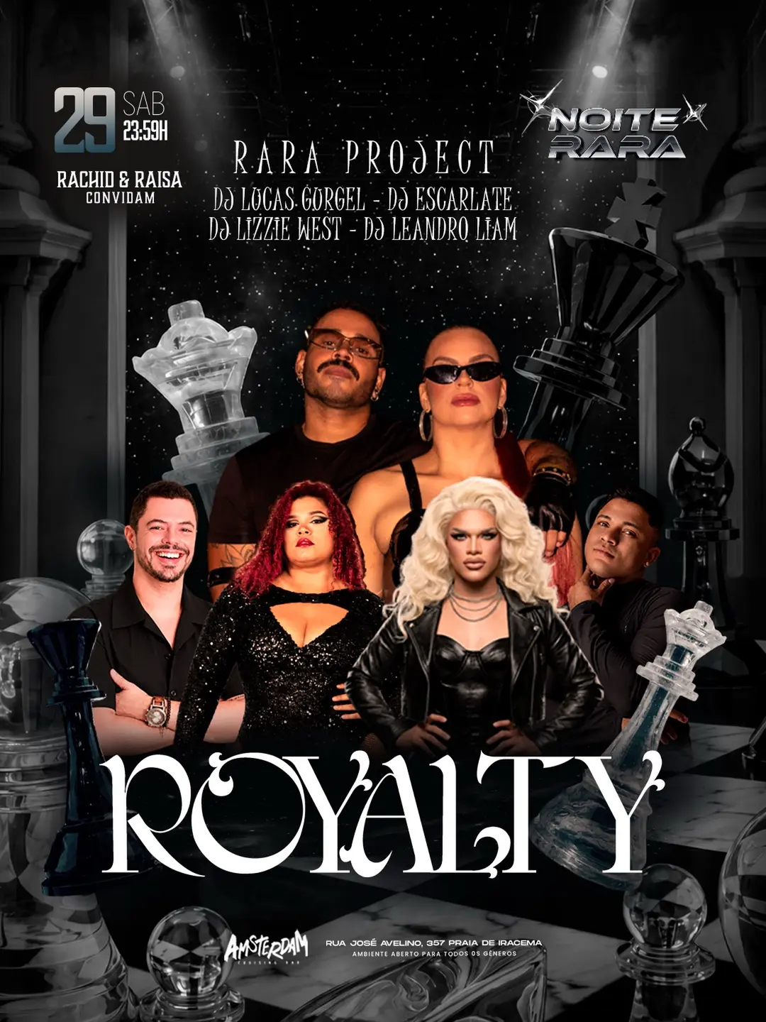 Flyer de Leandro Liam, RACHID & RAISA e mais 3 artistas