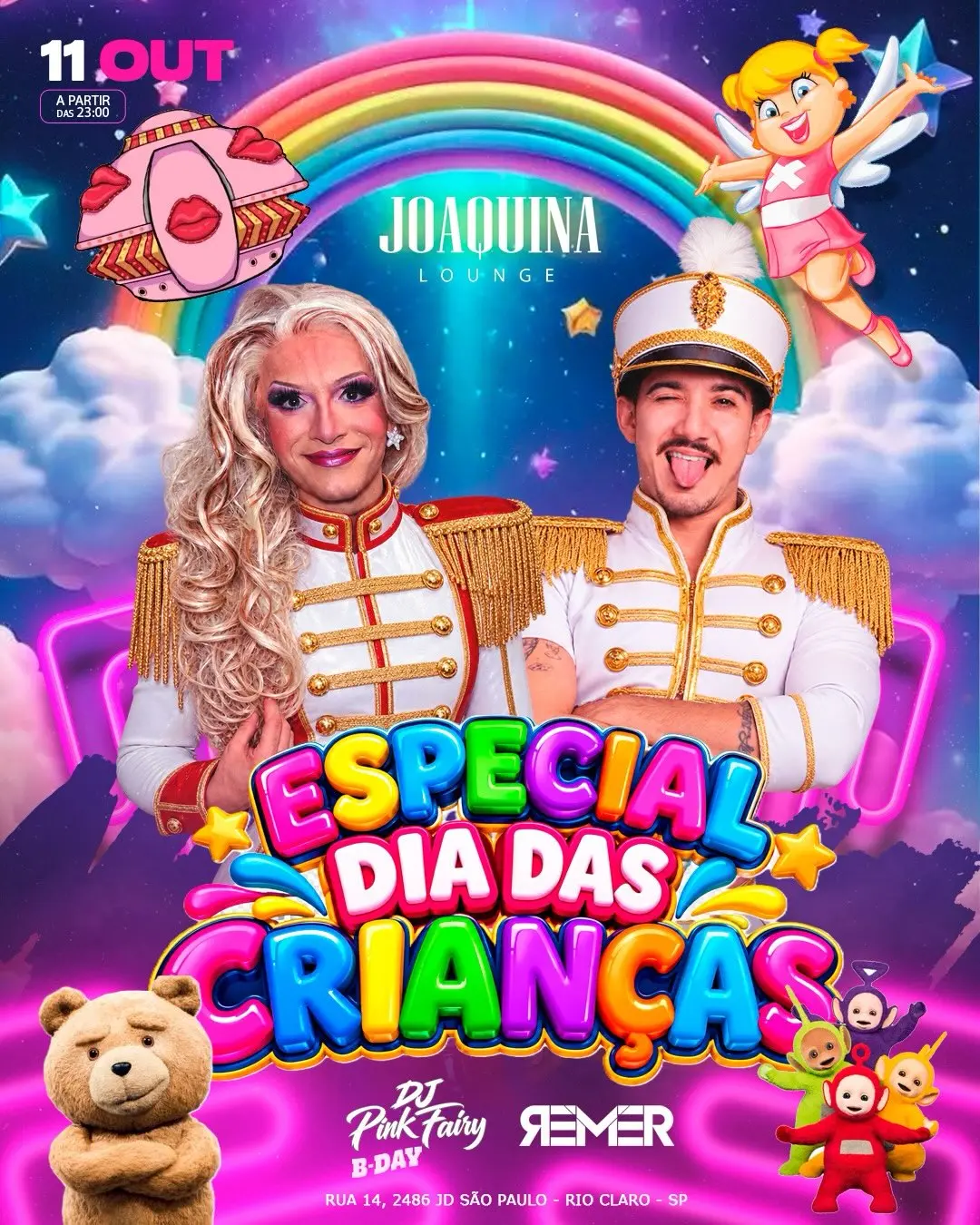Flyer de DJ Pink Fairy e DJ Remer