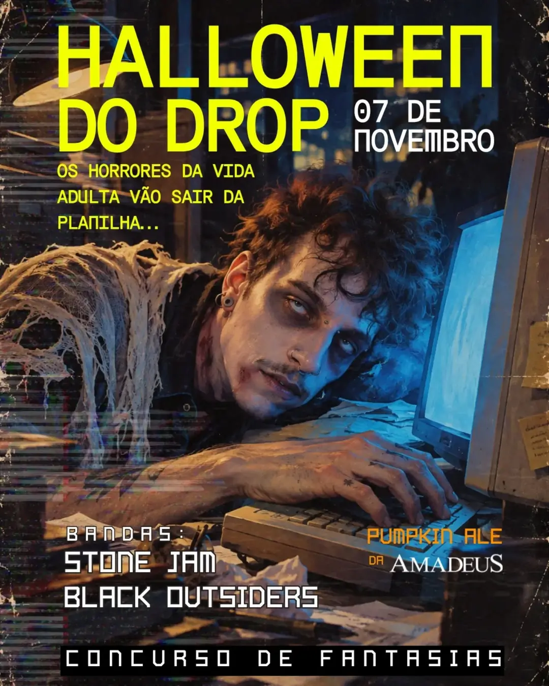 Flyer de Black Outsiders e Stone Jam