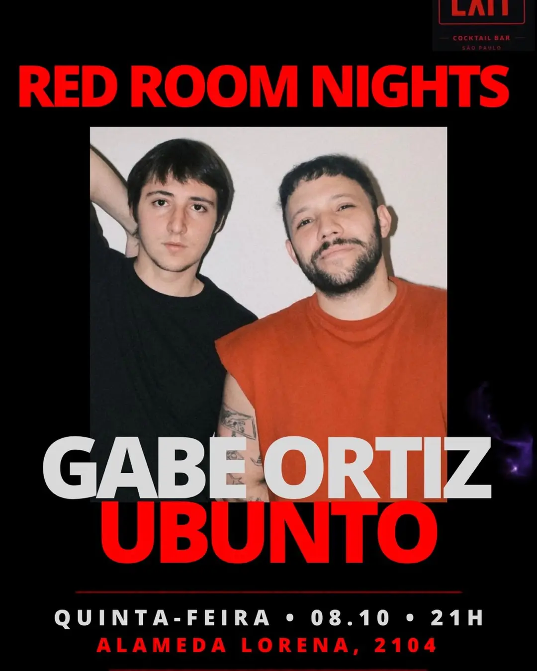 Flyer de UBUNTO e Gabe Ortiz