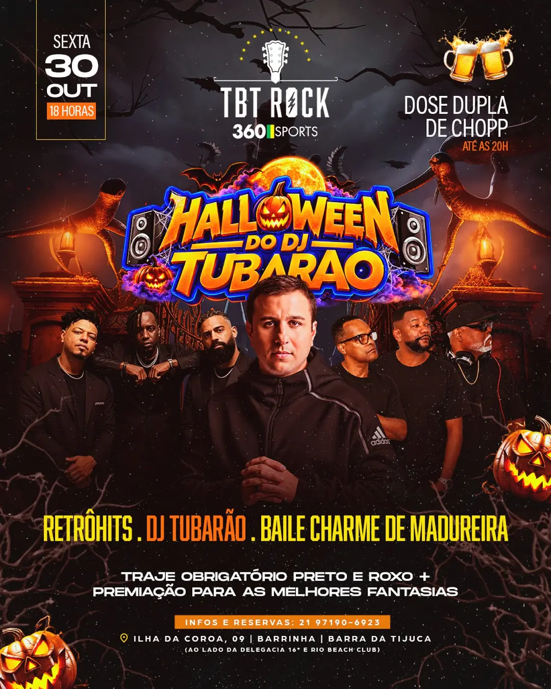 Flyer de Dj A Baile Charme de Madureira, Retrô Hits e DJ Tubarão