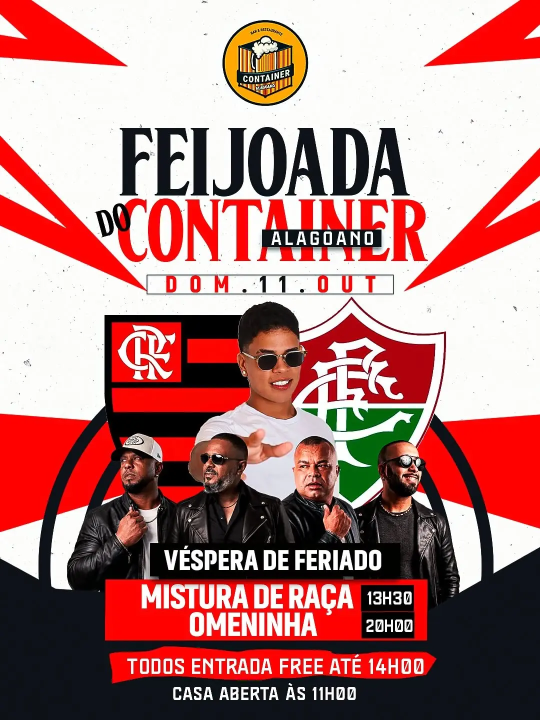 Flyer de Mistura de Raça e O Meninha