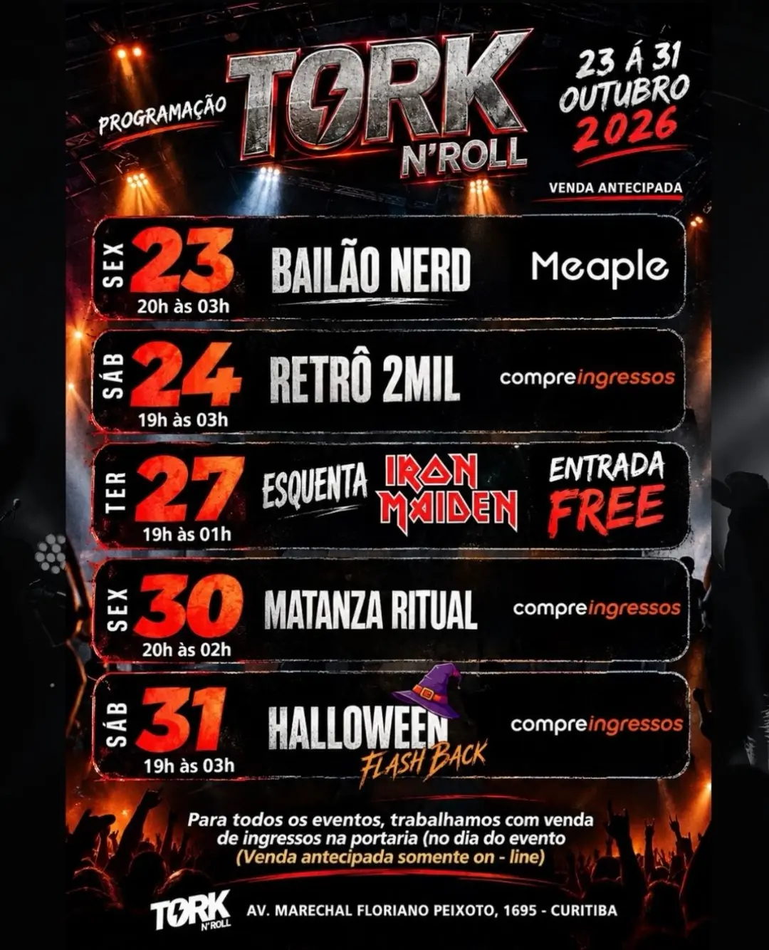 Flyer de The Metal Beasts, Iron Clan e The Metal Beast