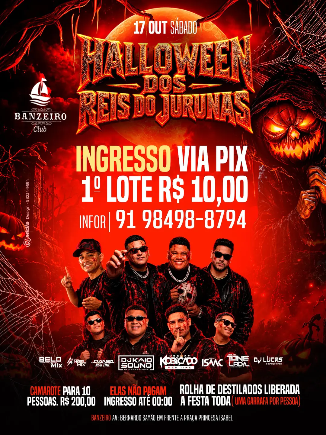 Flyer de Angel Michel, DJ Kobiçado e mais 6 artistas