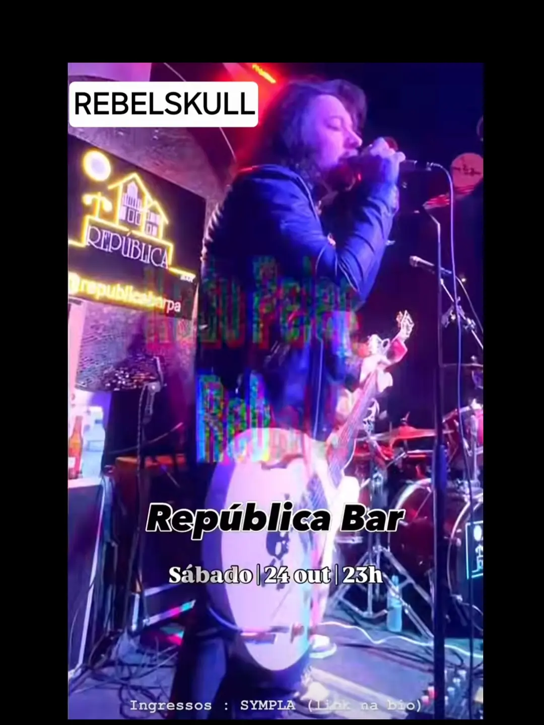 Flyer de Rebel Skull e Kadu Pelegrini