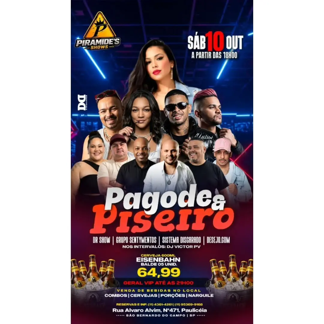 Flyer de Sistema Descarado Oficial, Dr Show e mais 2 artistas