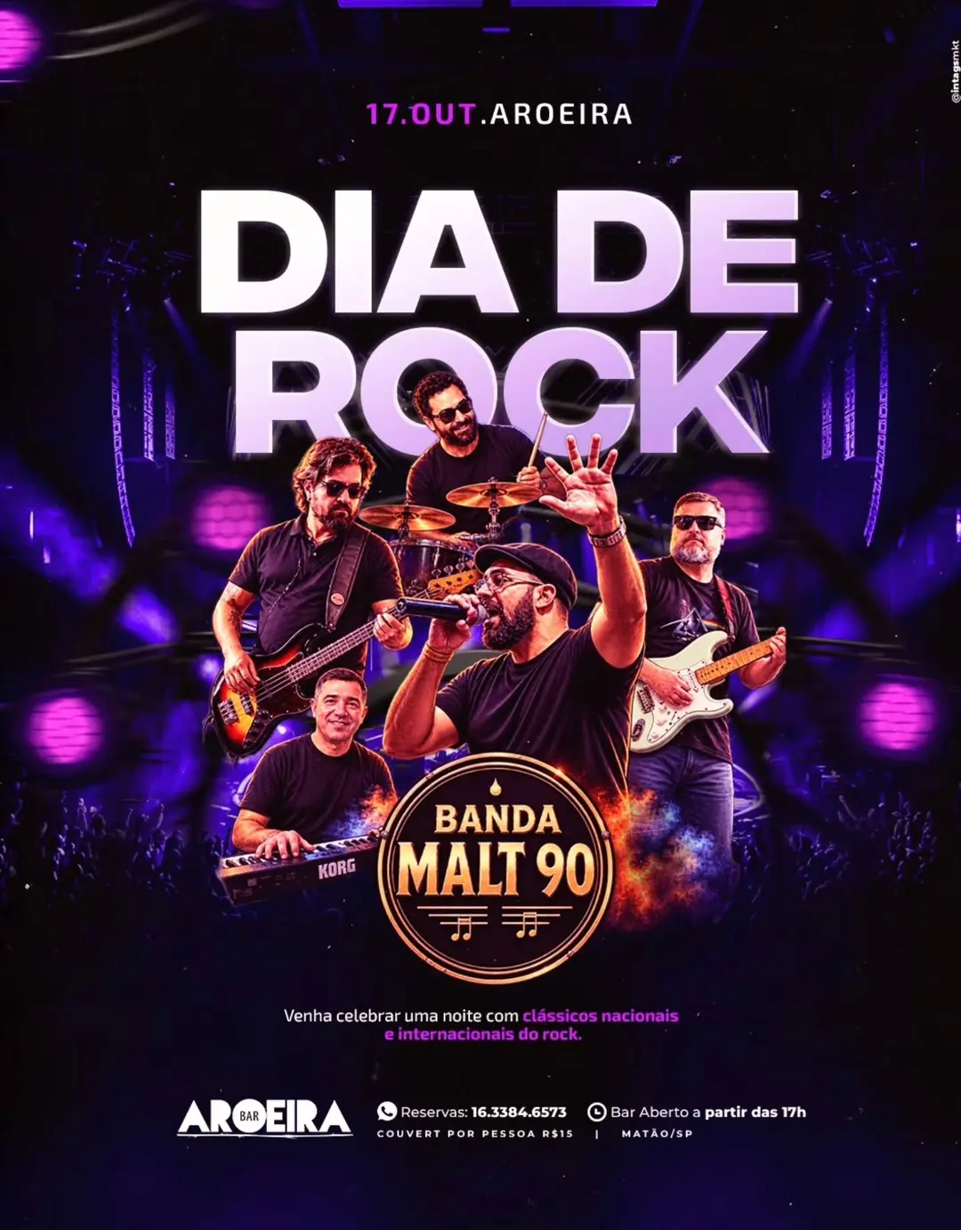 Flyer de Banda Malt 90