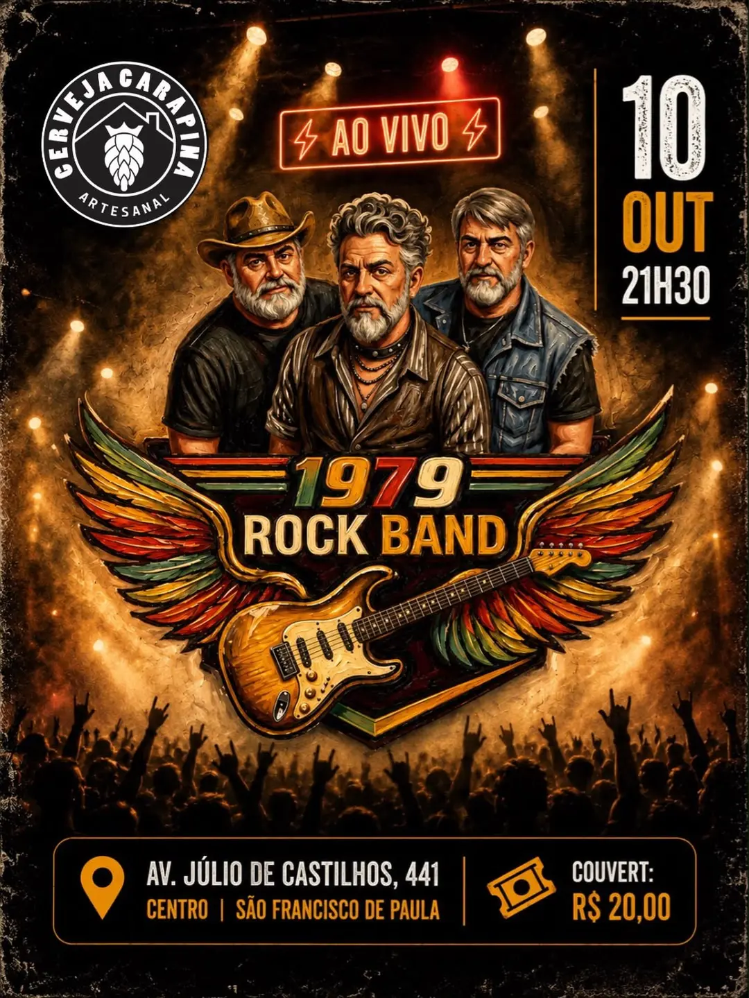 Flyer de 1979 Rock Band