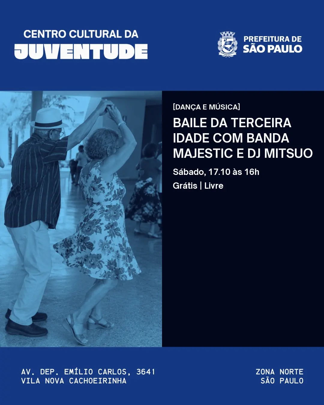 Flyer de Mitsunami DJ e Banda Majestic