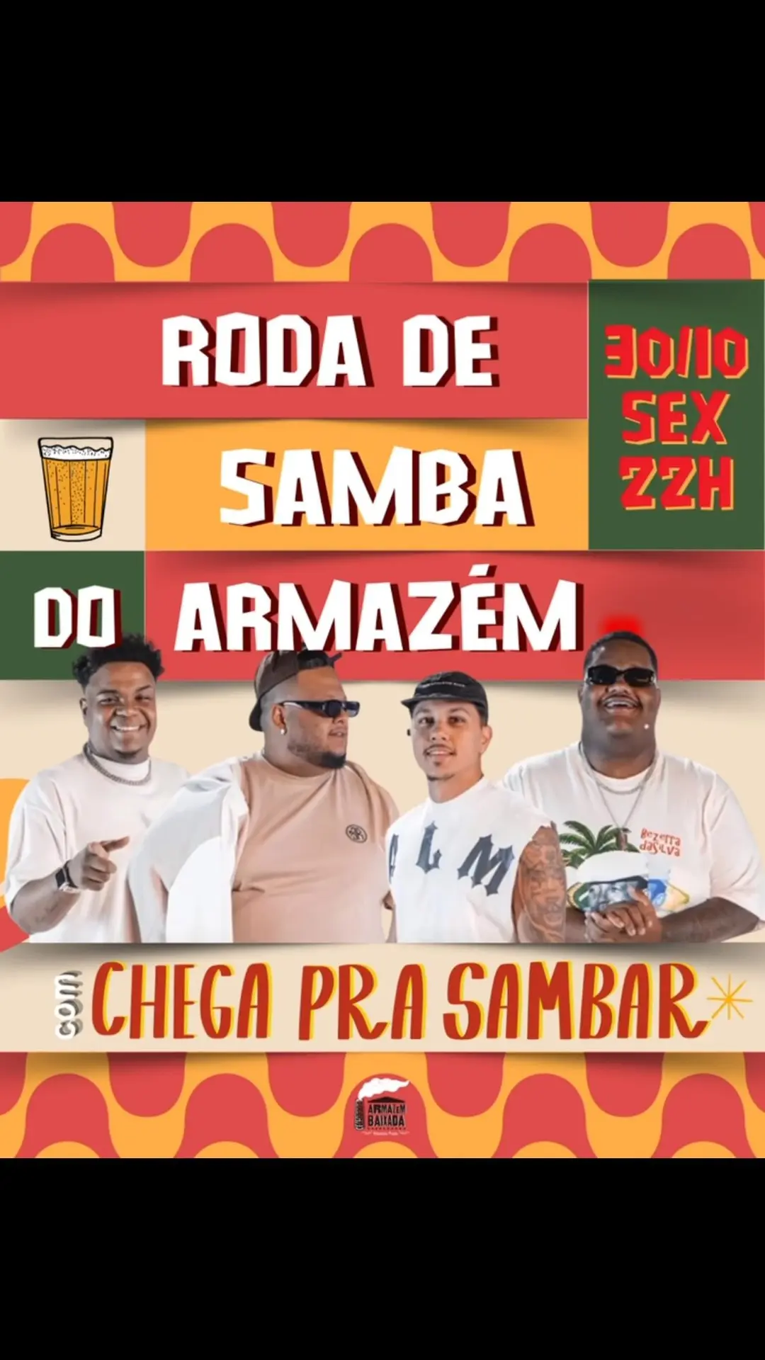 Flyer de Grupo Chega Pra Sambar
