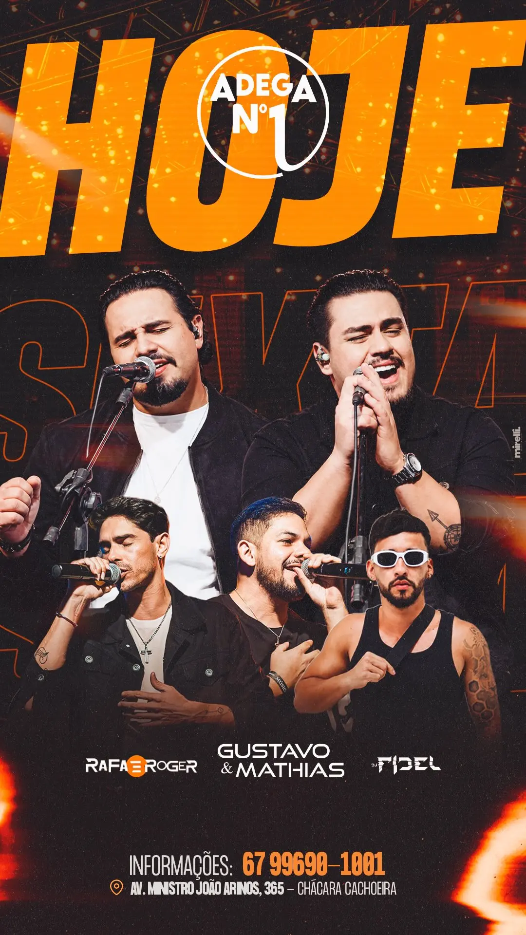 Flyer de Rafa & Roger, Gustavo e Mathias e Dj Fidel