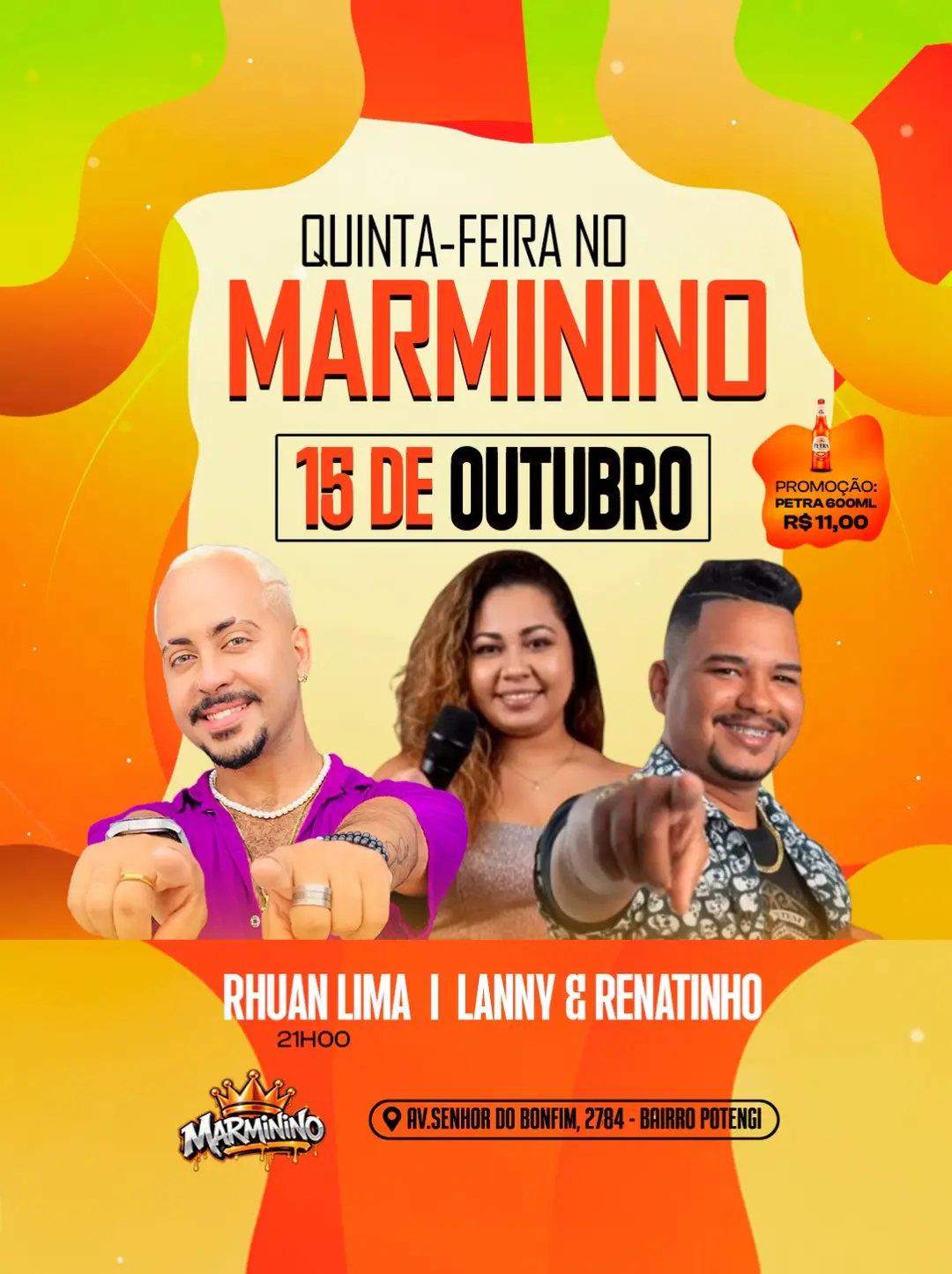 Flyer de Rhuan Lima e Lanny & Renatinho