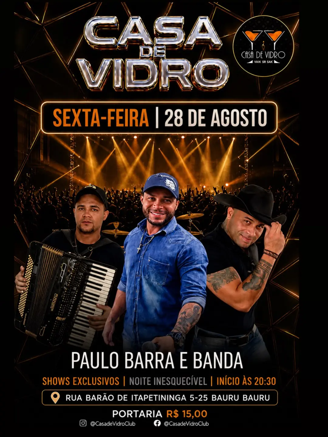Flyer de Paulo Barra & Banda
