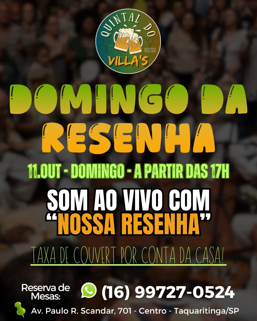 Flyer de Nossa Resenha