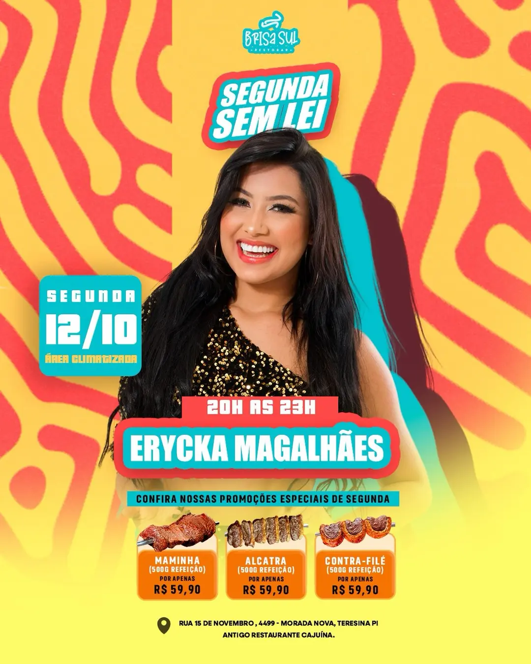 Flyer de Erycka Magalhães