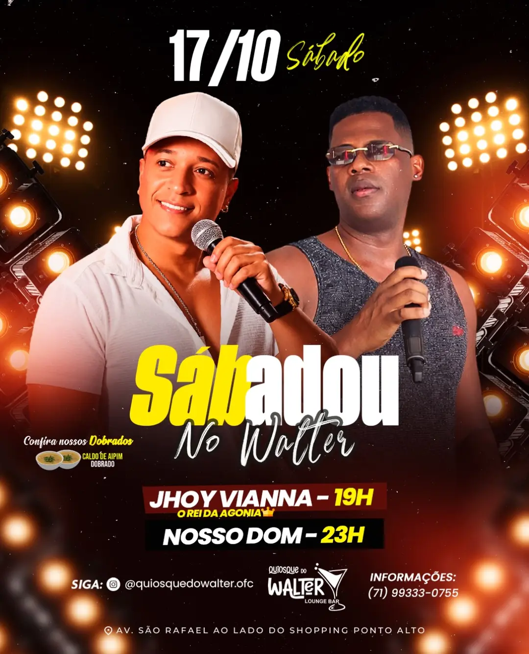 Flyer de Jhoy Vianna e Nosso Dom
