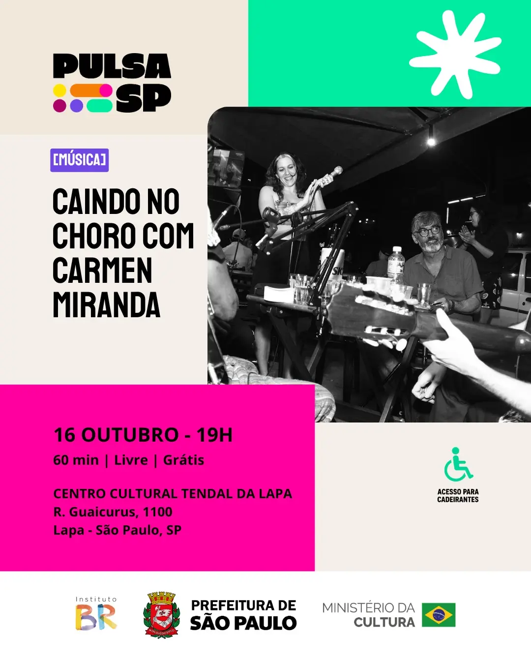 Flyer de Chorinho da Santa