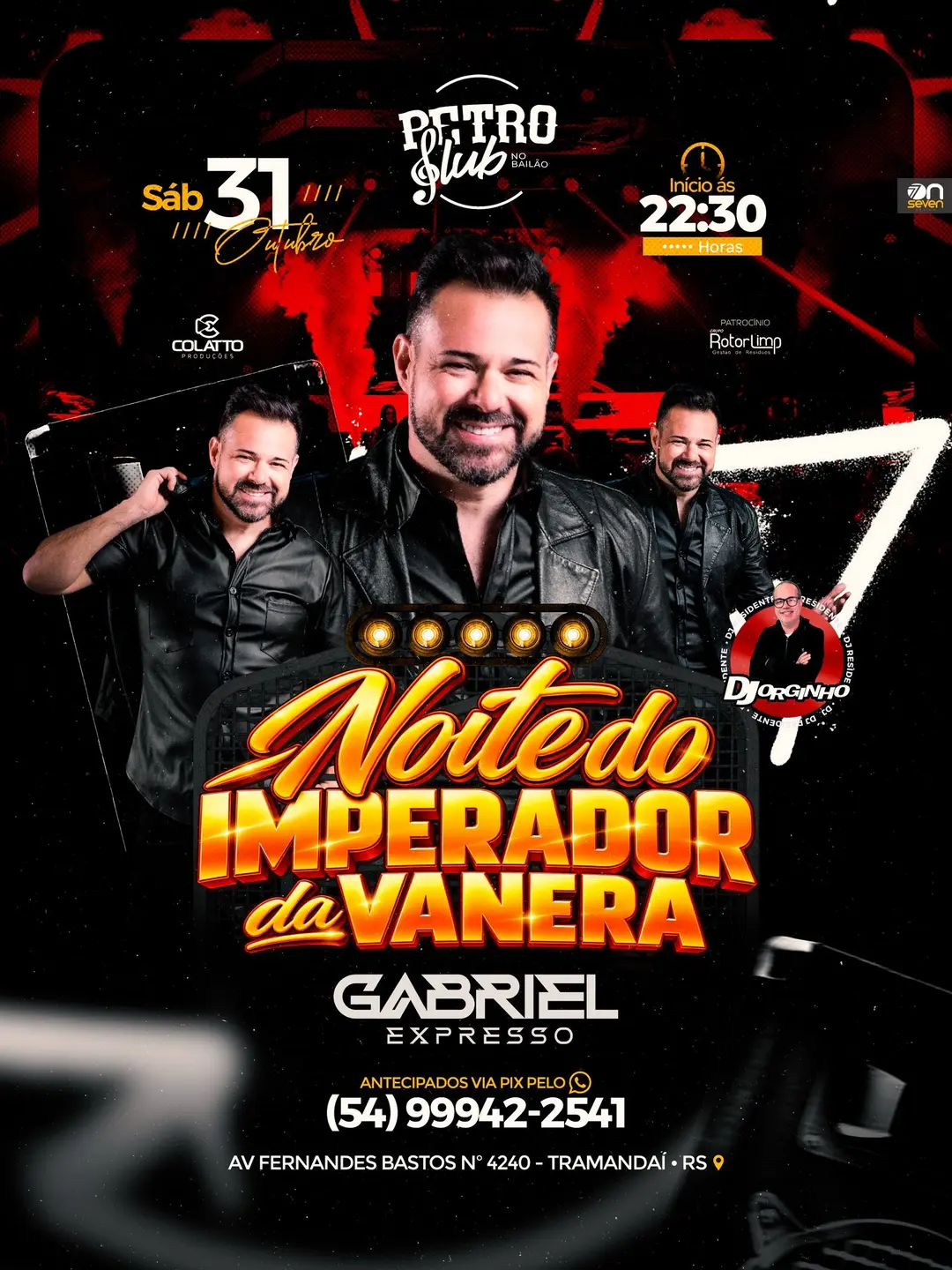 Flyer de Gabriel Expresso e DJ Orgulho