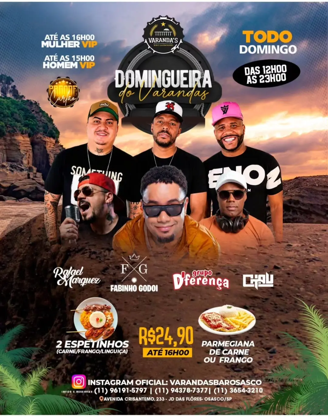 Flyer de Rafael Marques, Pagode Fabinho Godoi e mais 2 artistas