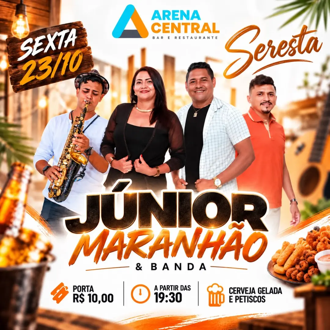 Flyer de JÚNIOR MARANHÃO & BANDA