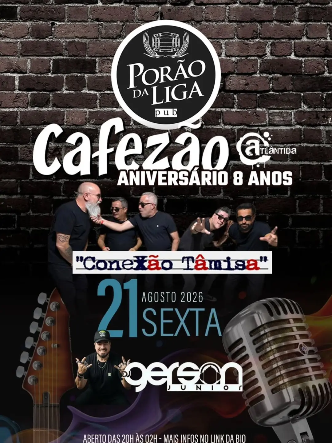 Flyer de Gerson Junior | Café Sounds e Conexão Tâmisa