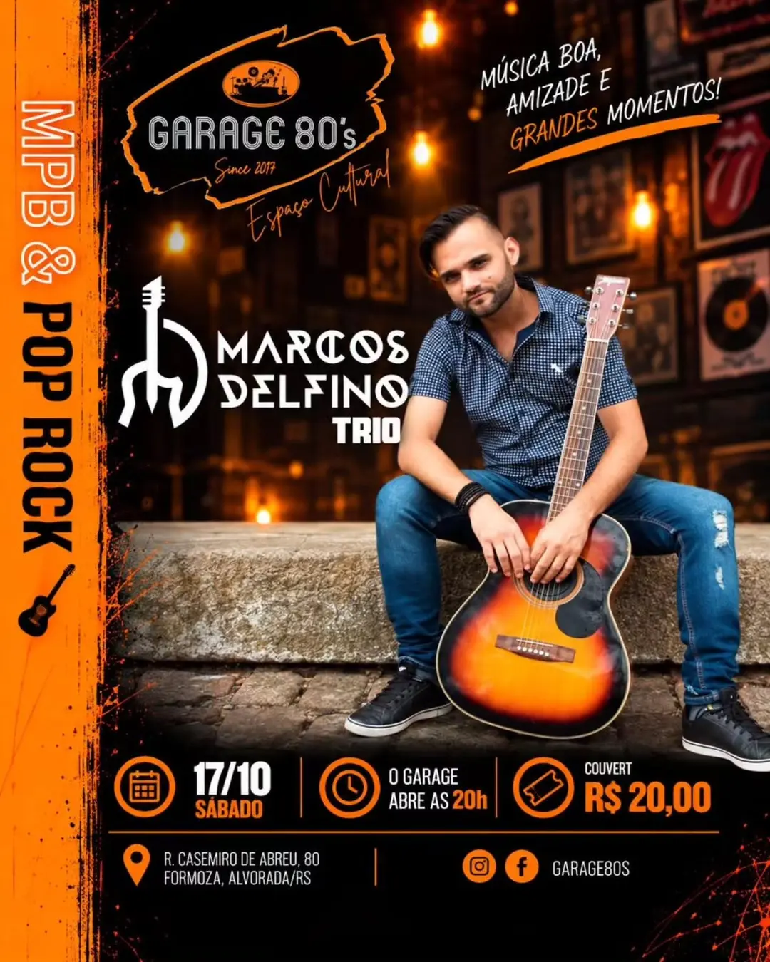 Flyer de Marcos Delfino