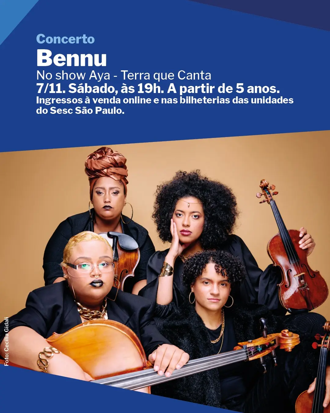 Flyer de Quarteto Bennu