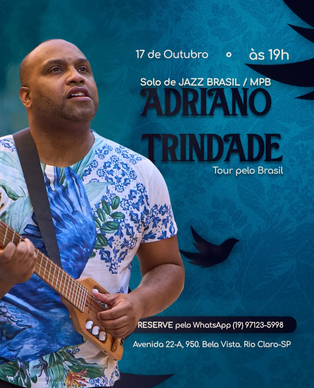 Flyer de Adriano Trindade